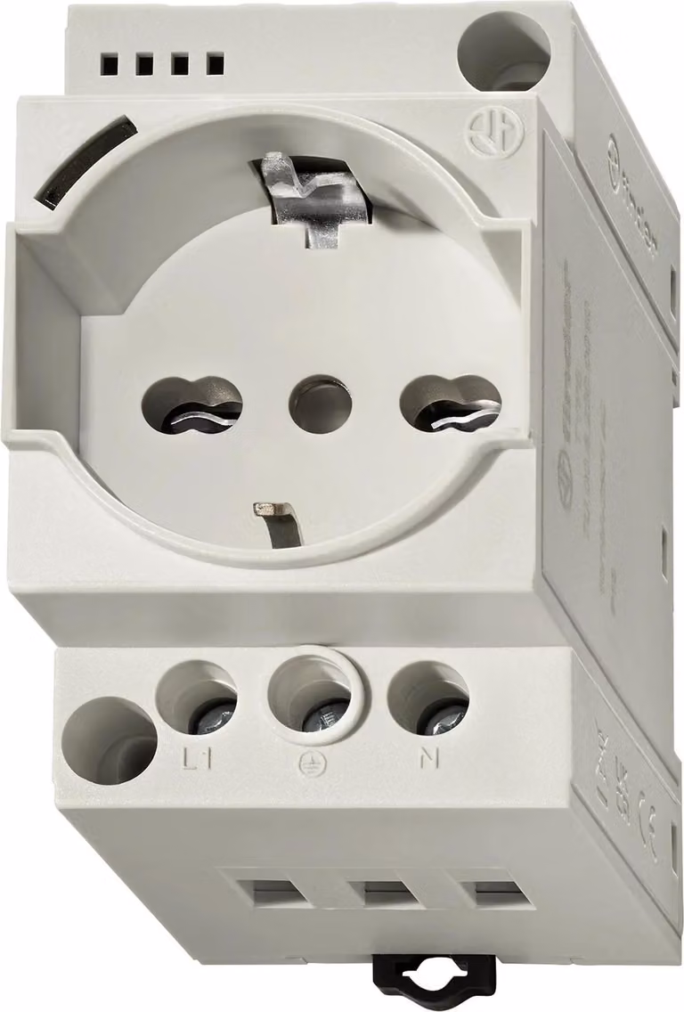 Presa da incasso in serie Finder, grigia, corrente alternata, 16 A, 250 V, contatto di protezione, 1 pz.