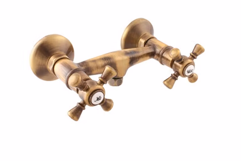 Slezák-RAV Miscelatore per doccia Slezák RAV Morava Retro MK380SM Colore: ottone vecchio, Dimensioni: 150 mm