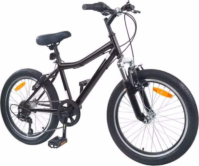 Bicicletta per bambini da 24 pollici con 6 velocità, colore nero
