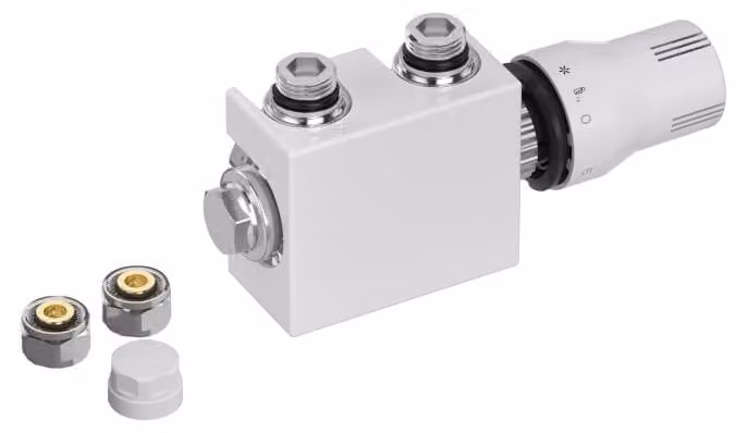 Kit di collegamento Sturotec Multiblock per attacco centrale da 5 cm, completo di termostato