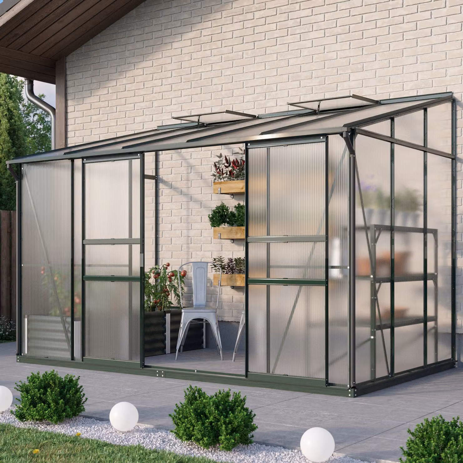 Serra addossata Vitavia "Osiris 6500" smeraldo 6,5 m² 6 mm HKP