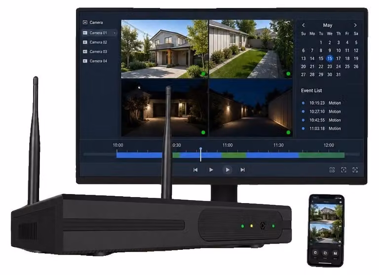 Registratore video di rete, risoluzione 5MP, compressione H.265, 16 canali