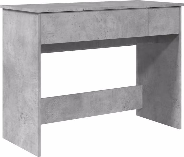 Toeletta con Specchio Grigio Cemento 100x45x76 cm