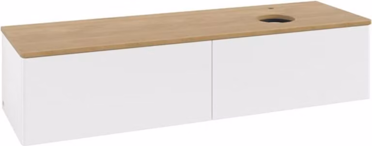 V&B Mobiletto senza struttura frontale - illuminazione Antao 160x50cm, HL, WBP hon. Oa, wh. w Lac
