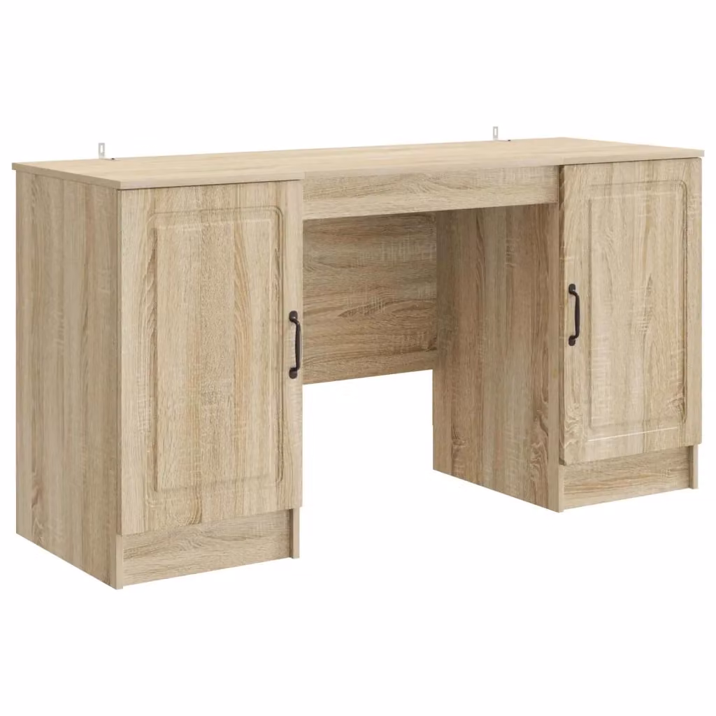 Scrivania moderna vidaXL in legno marrone L: 142,5 cm, P: 50 cm, H: 75 cm – 2
