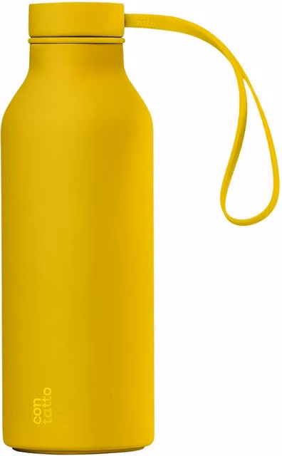 Borraccia Termica Con-Tatto in Acciaio Isolata Gialla 500 ml