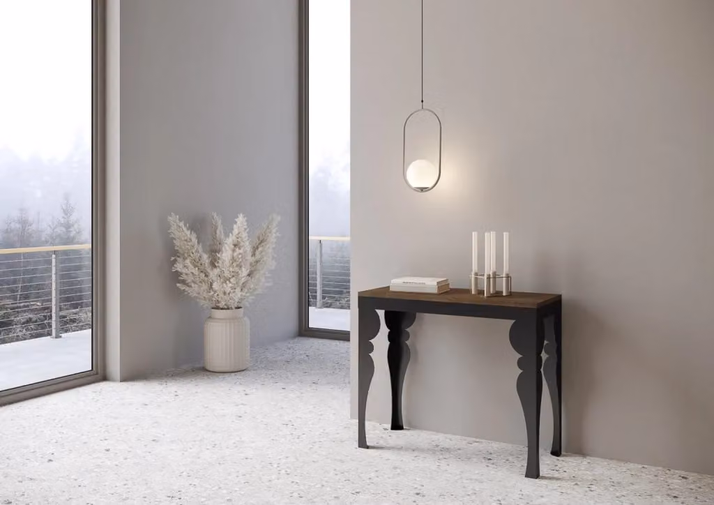 Consolle Allungabile GIORDANOSHOP in Nobilitato Marrone L/P/H: 90-300 x 40 x 77 cm – 2