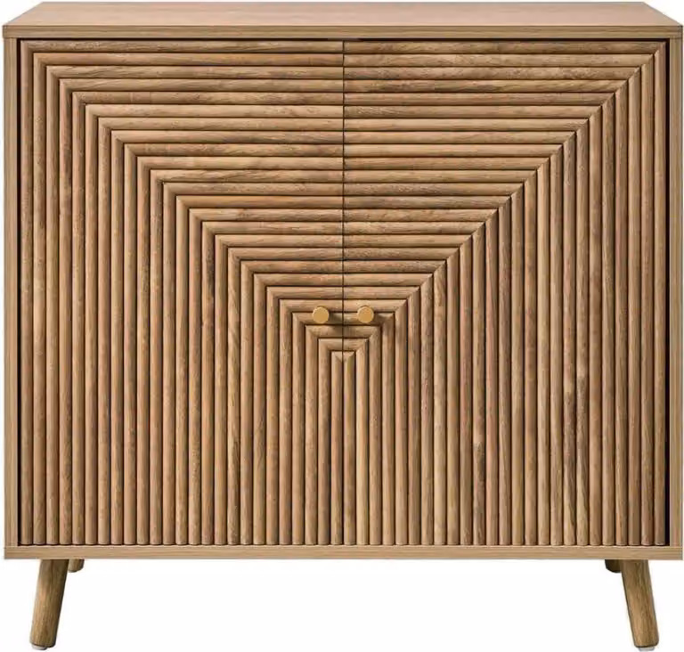 Calicosy - Credenza 2 ante effetto doghe a L, L80 cm - EDEN
