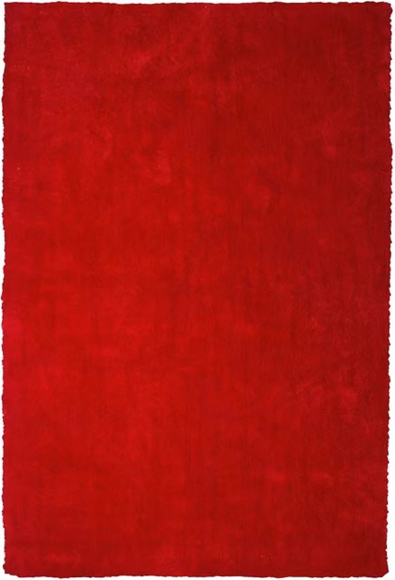 Tappeto shaggy rosso 200 x 300 cm moderno tappeto trapuntato a Pelo Lungo