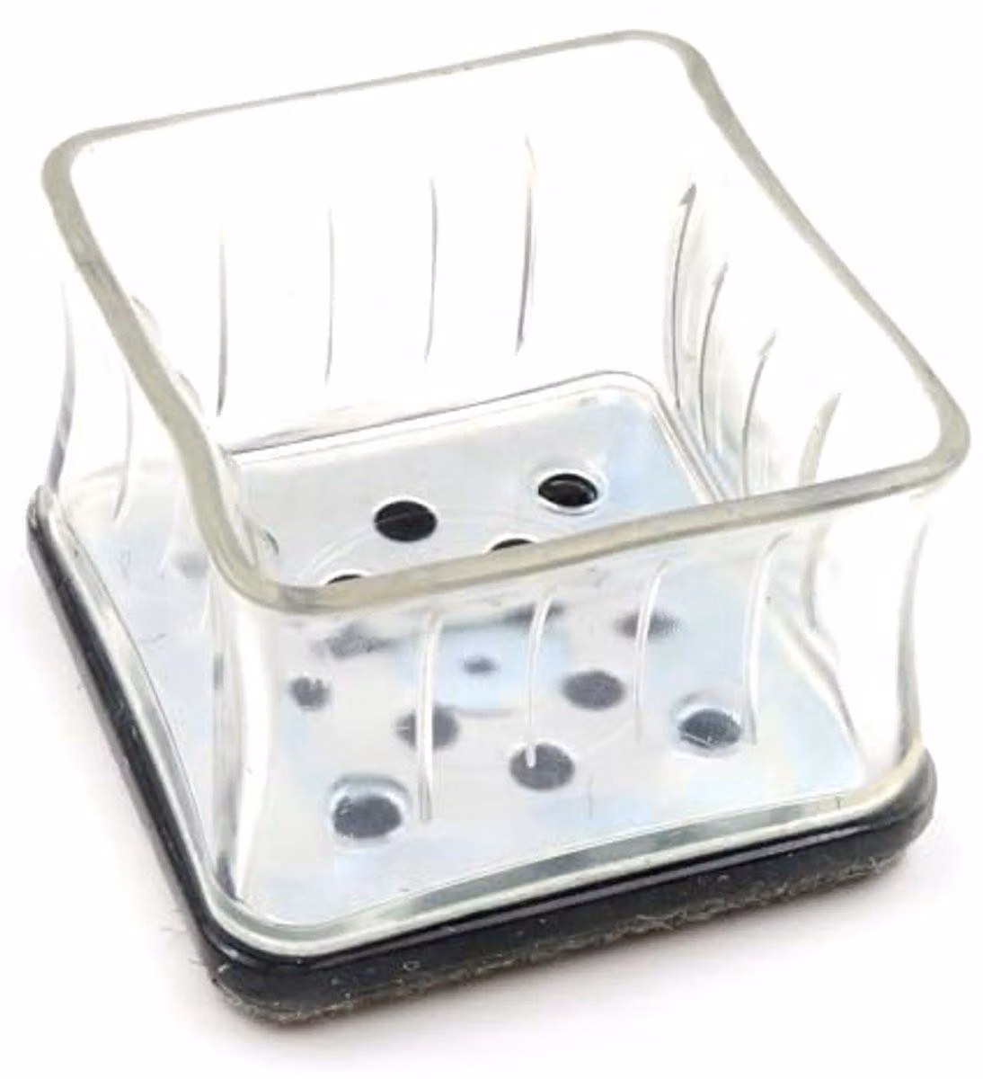 4 feltrini in silicone - quadrati, per gambe di sedie con diametro da 19 a 23 mm, per proteggere il pavimento