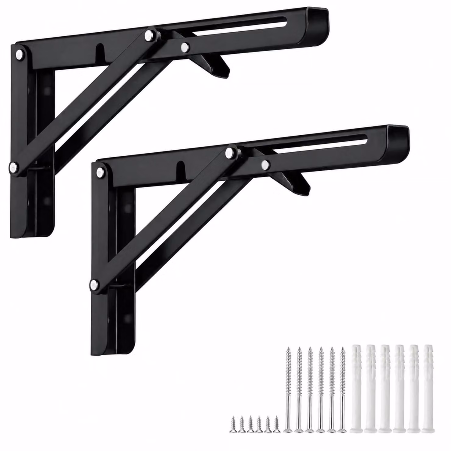 Set di 2 supporti pieghevoli per mensole, lunghezza 500 mm