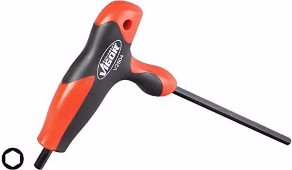 Cacciavite Vigor con impugnatura a T, larghezza tra le superfici 8 mm, esagonale, 1 pezzo, V2503