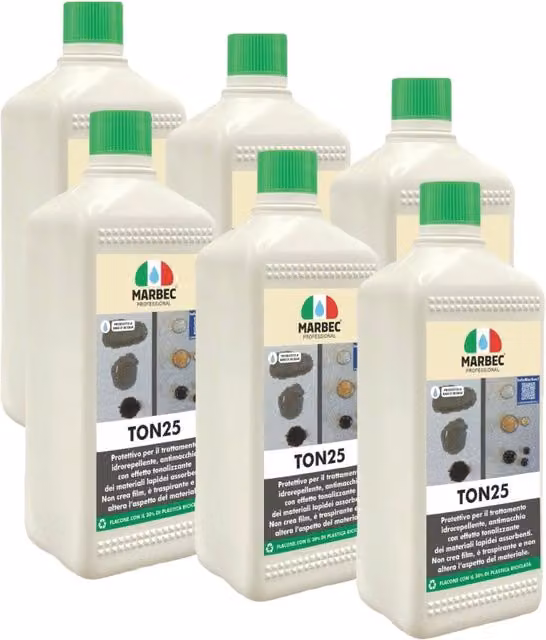 Trattamento idrorepellente antimacchia per cotto e pietre Marbec trasparente confezione da 6 x 1 l
