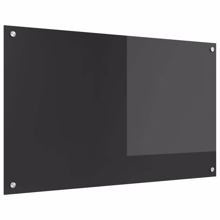Schienale da cucina vidaXL in vetro temperato lucido, Grigio, L: 100 cm x H: 60 cm