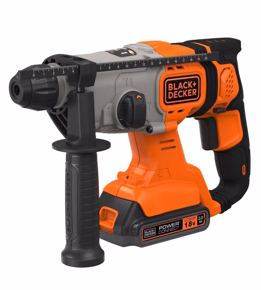 Martello tassellatore a batteria Black+Decker 18V SDS BCD900D1S arancione con borsa – 1