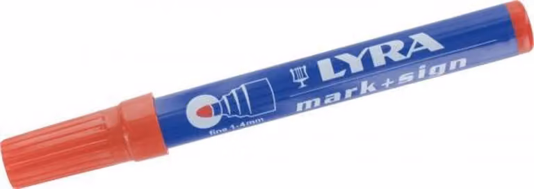 Marcatore permanente LYRA 112 Larghezza linea 1-4 mm punta tonda rossa