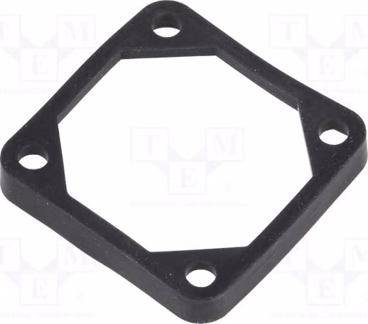 3 elementi di montaggio a guarnizione, diametro interno: 4,5 mm, colore nero, durezza Shore: 40, modello FGA-40