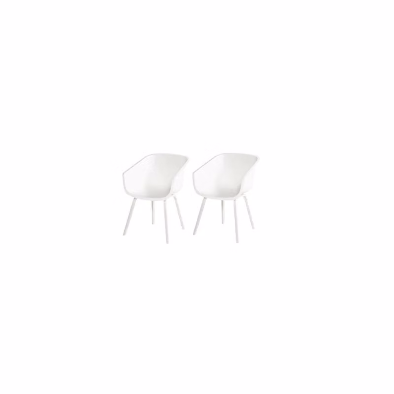Set di 2 sedie da esterno AMALIA Element Alu HARTMAN in metallo e plastica, colore bianco opaco – 2
