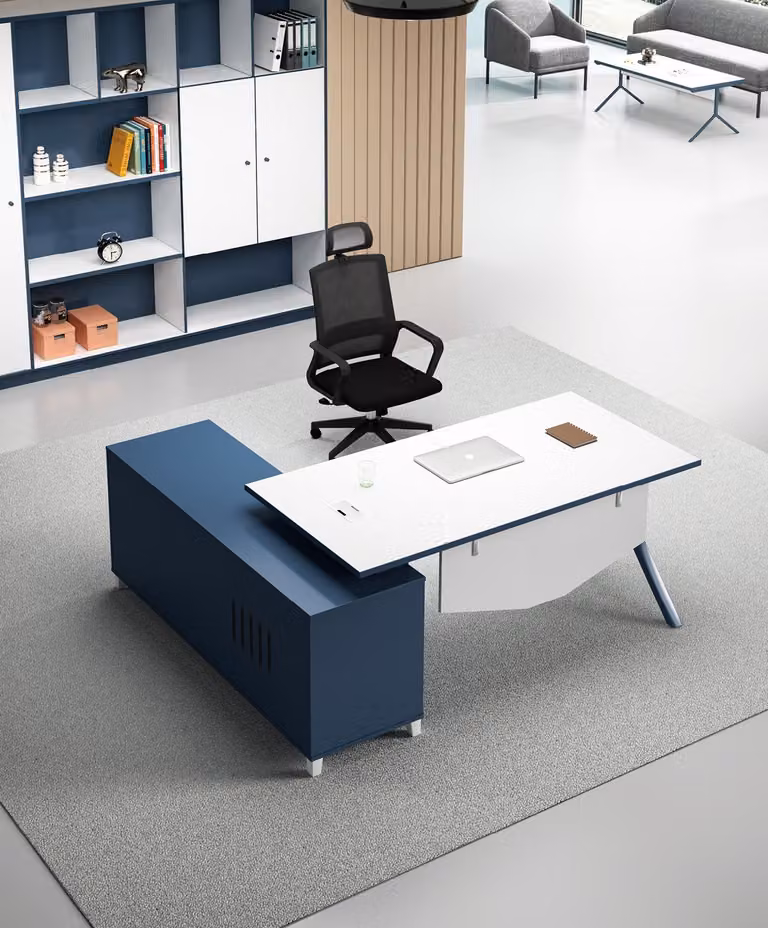 Büro Einrichtung Schreibtisch + Aktenschrank Möbel Schreibtische Tische 2tlg.Set