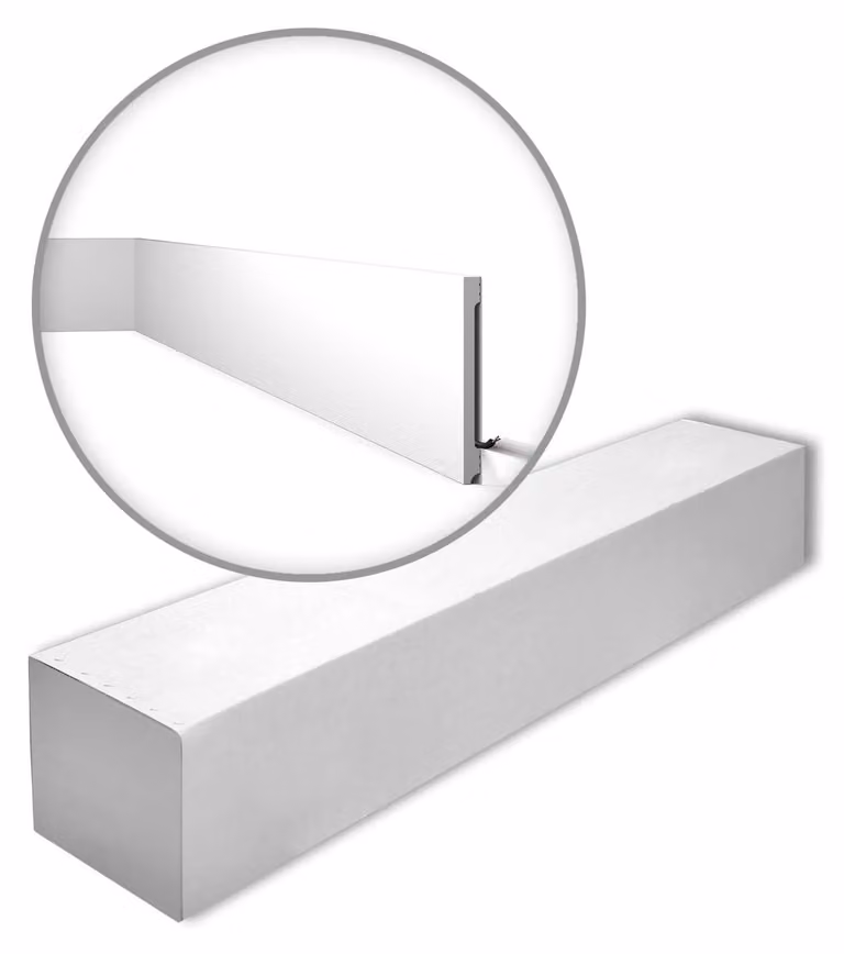 NMC FD20S-box WALLSTYL Noel Marquet 1 cartone con 6 strisce decorative Modanatura per pavimenti stile moderno colore bianco | 12 m