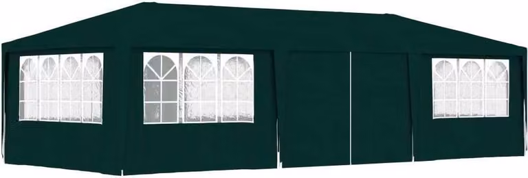 Gazebo Professionale con Pareti 4x9 m Verde 90 g/m²