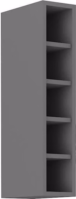 Mobiletto superiore aperto NELJA - larghezza 15 cm, antracite