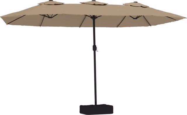 Ombrello | Parasolne a Doppia Testa con LED Tortora 449x265 cm
