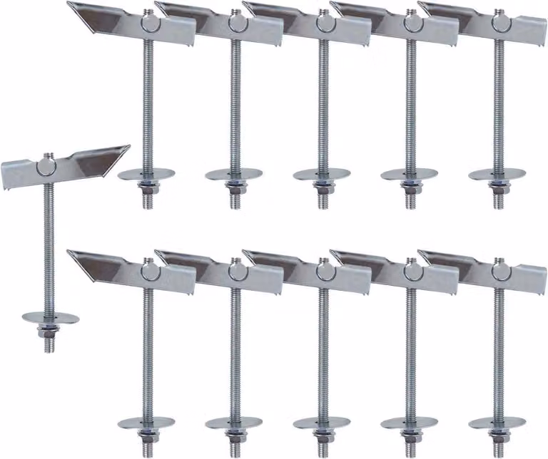 11 pezzi di spine di fissaggio pesanti, con meccanismo a cuneo, realizzate Acciaio al carbonio zincato, con filettatura M8 x 100 mm