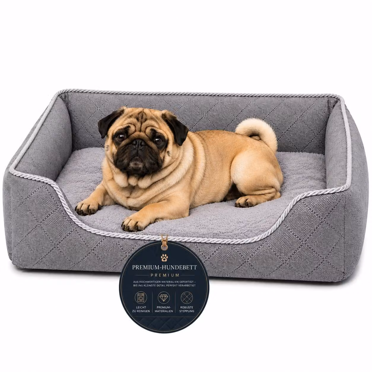 Divano per cane cuccia lavabile rivestimento sfoderabile tessuto da arredamento L 75x60 cm