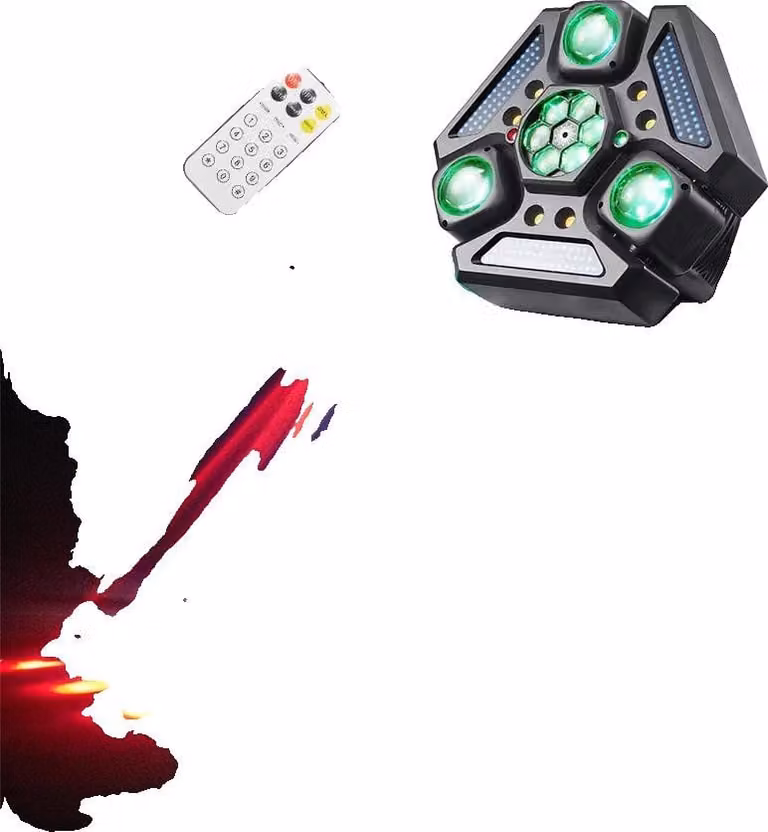 Testa mobile, controllo DMX, effetti RGBW, nero, spina UE