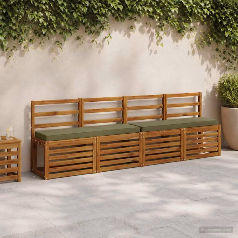 Cuscino per Panchina vidaXL VUGHT Verde in Poliestere con Rivestimento Lavabile e Resistente ai Raggi UV