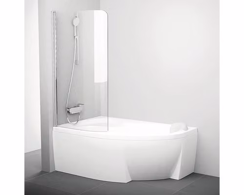 Schermo per vasca da bagno RAVAK CVSK1 ROSA 140/150 L luminoso+trasparente