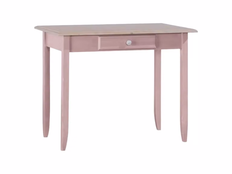 Scrivania con un cassetto in legno laccato rosa Mobili 2G L: 99 cm, P: 61 cm, H: 80 cm