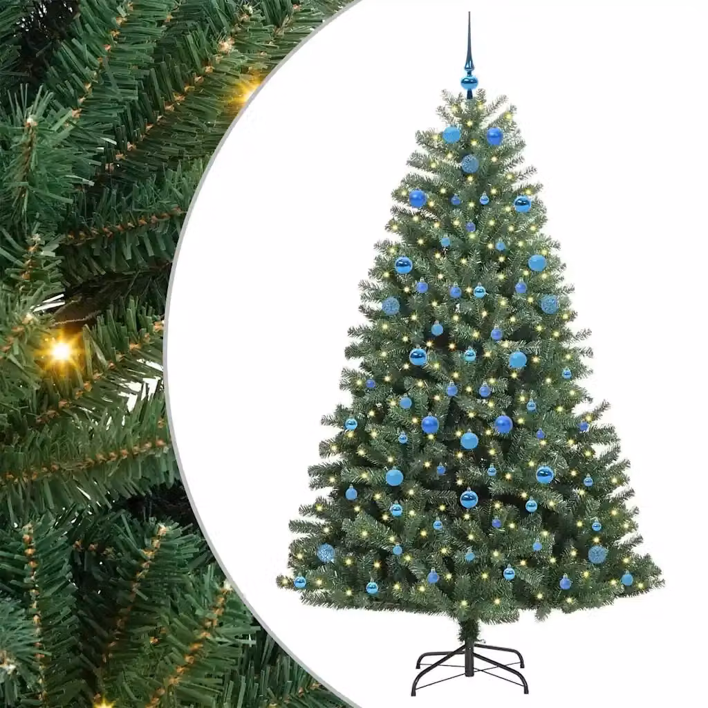 Albero di Natale artificiale verde con luci LED vidaXL Altezza: 210 cm – 2