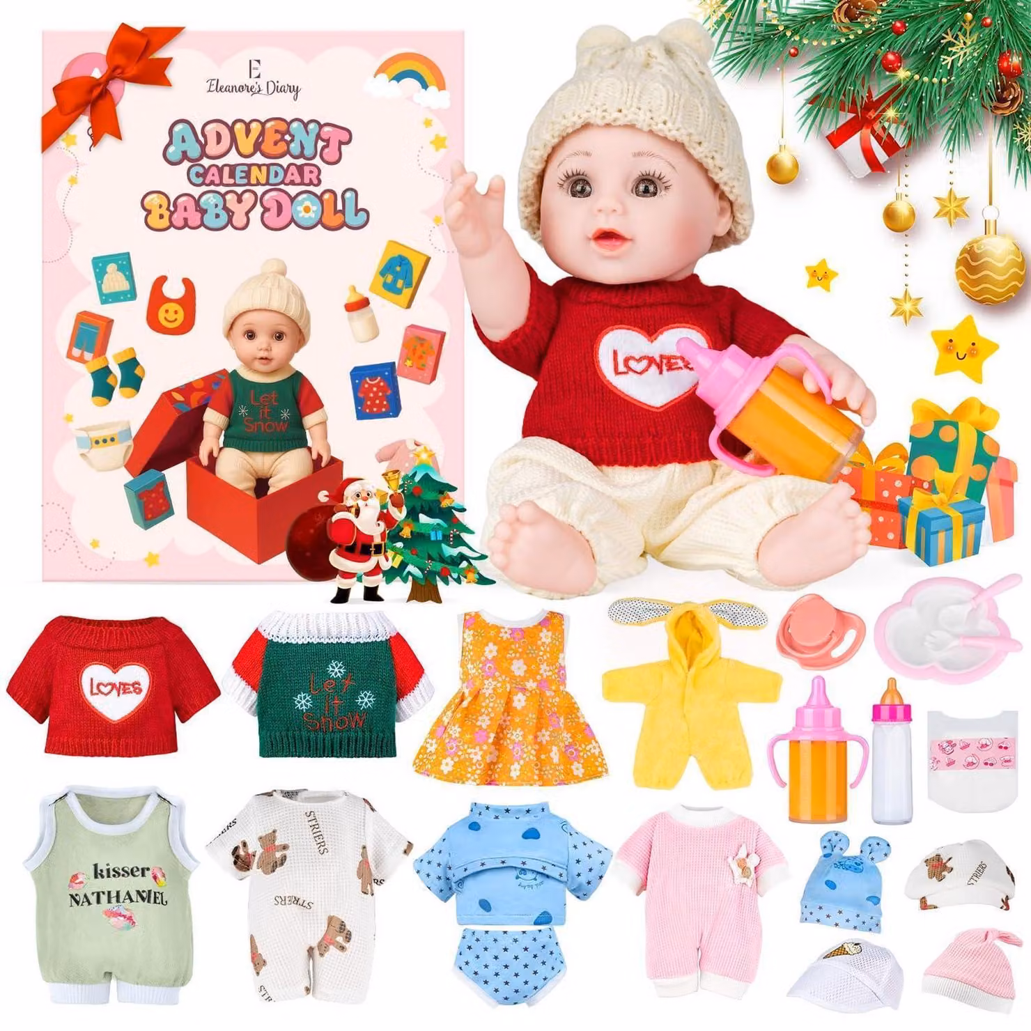 Calendario dell'Avvento Babypuppe 2026 con accessori, 30 cm, per bambini e bambine