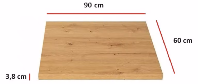 Piano di lavoro da cucina 90 cm, 38 mm, angolo cottura, blocco cucina in rovere Artisan Eko Stilo