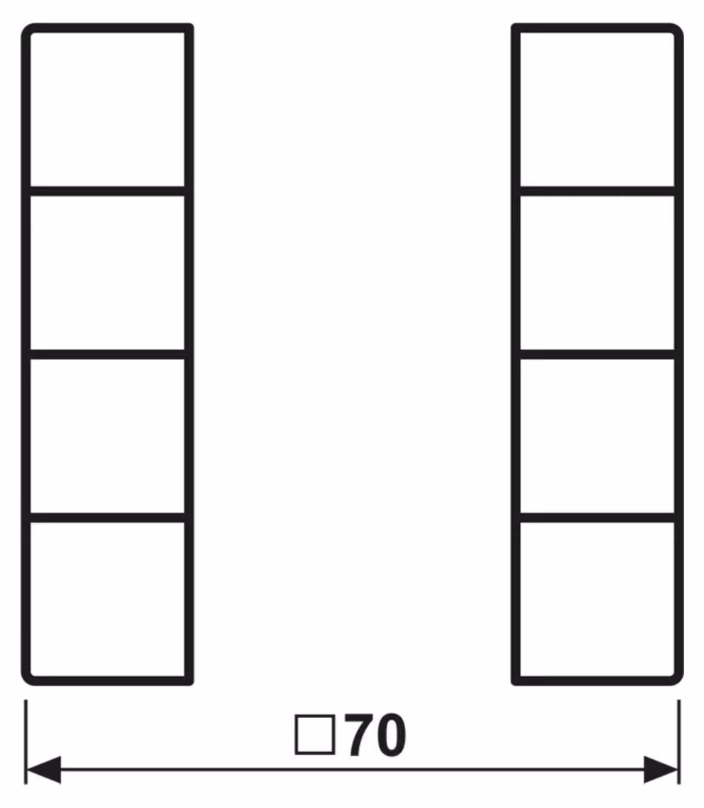 Set di pulsanti Jung completo a 4 ingressi LS504TSAWWM (LS504TSAWWM)