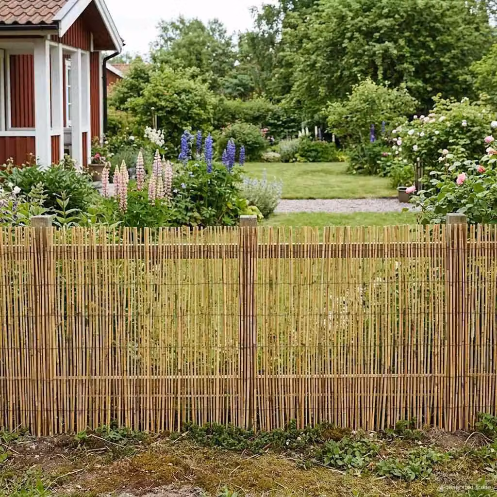 Maison Exclusive - Recinzione per giardino in fibra di carbonio, dimensioni 400 x 100 cm, effetto canna