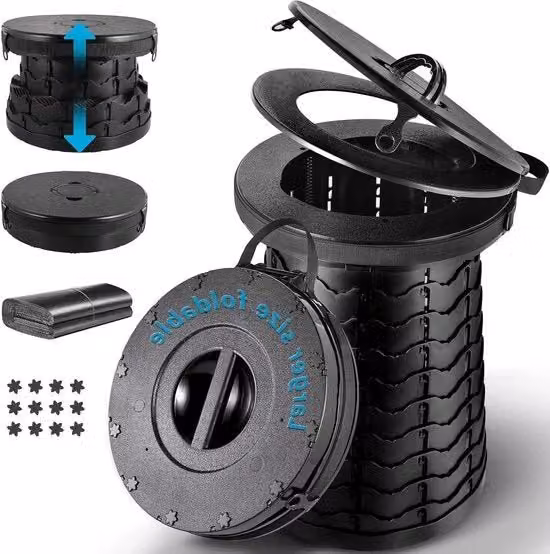 Porta toilette portatile per adulti, cassettina per camper, caravan, auto, viaggi in camper, toilette chimica per camping, bagaglio per festival e viaggi in camper.