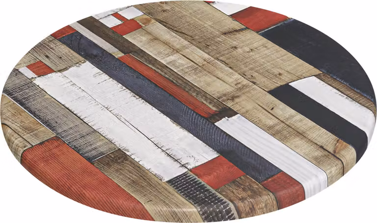 GIAMAICA | Piano tavolo da esterno per bistrot | Ø 70 cm | Vintage multicolore | Rotondo | Piano tavolo Topalit