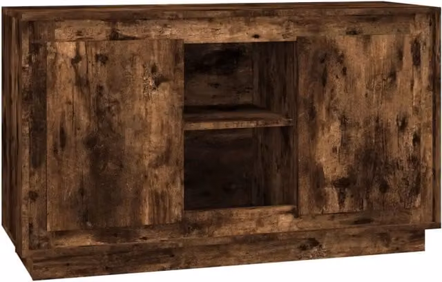 Credenza Buffet da pranzo in legno multistrato Rovere Fumo, L/P/H: 102 x 35 x 60 cm – 1