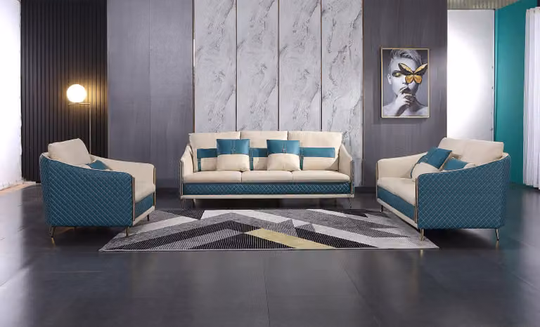 Designer Sofagarnitur Sofa Couch Polster Garnituren Sofas Exklusive Ledercouch