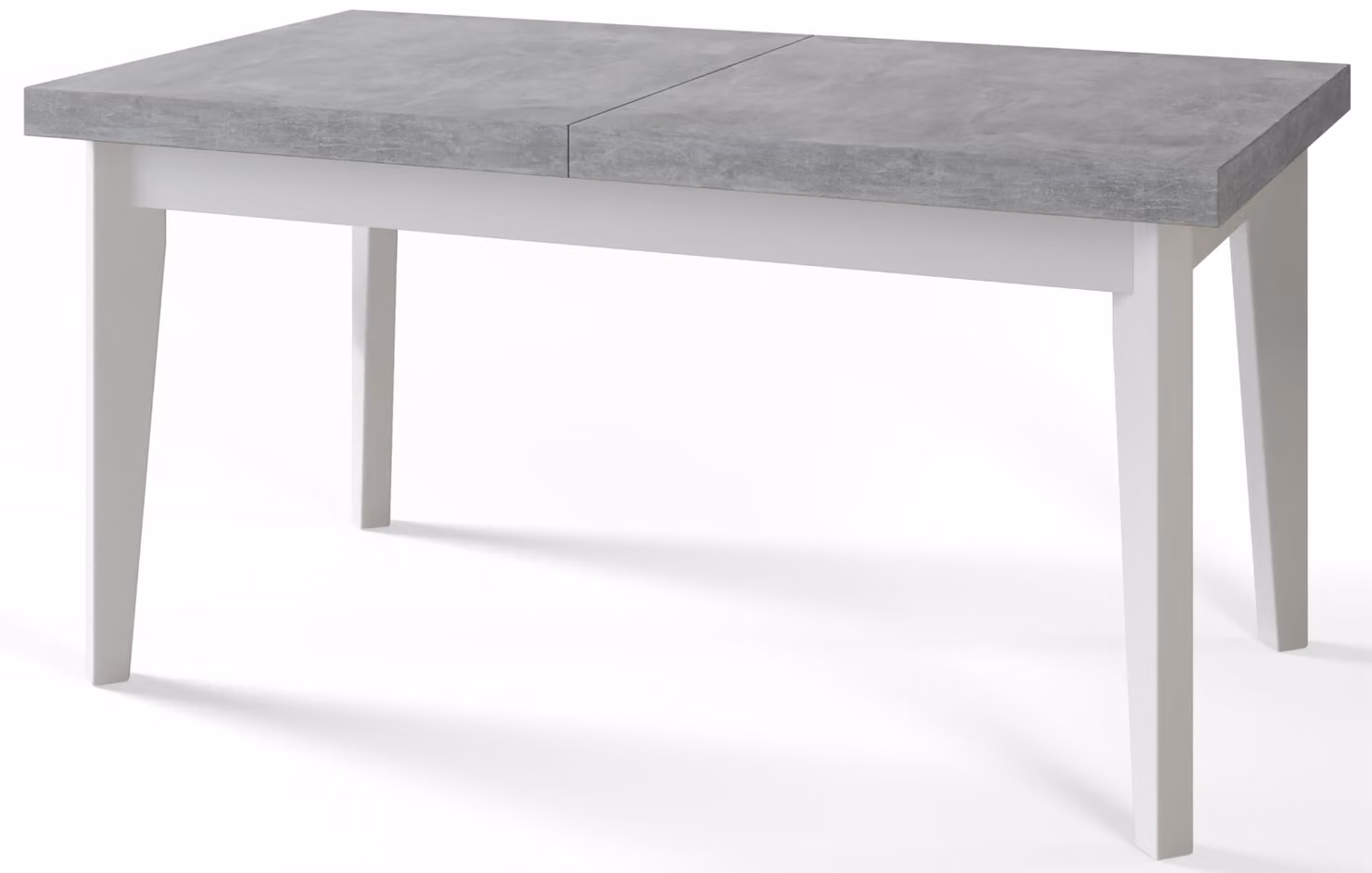 Alpi Moebel, Tavolo da Pranzo Skandi, Tavolo da Cucina Allungabile, Dimensioni: 140-180x80x78 cm, Gambe in Legno Bianche, Atelier