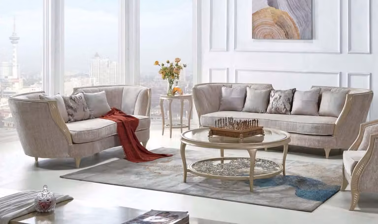 Sofagarnitur 3+2 Sitzer Set Design Sofas Polster Couchen Textil Relax Modern