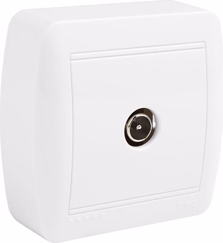 SOLERA 42992 Presa DE SINGOLO SEGNALE per TV 74X72X28MM. S. Immagine da parete, 50W, Neutro