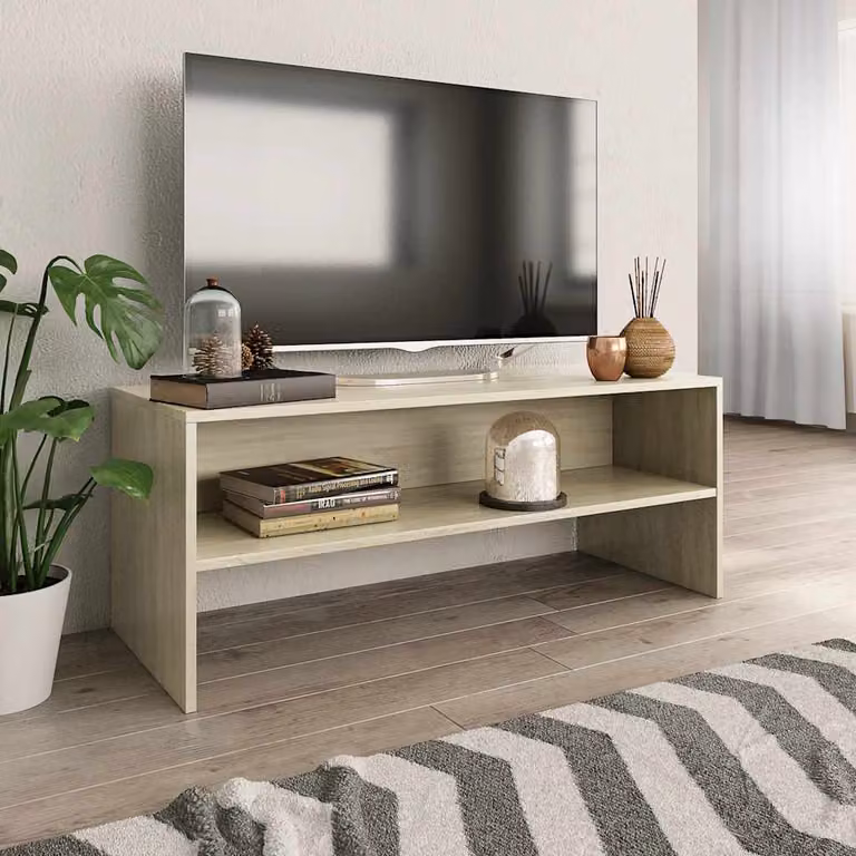vidaXL Mobile Porta TV Rovere Sonoma in Legno Multistrato, L/P/H: 100 x 40 x 40 cm