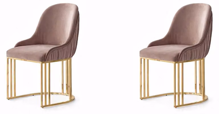 Due moderne sedie dal design elegante, ideali per la sala da pranzo.