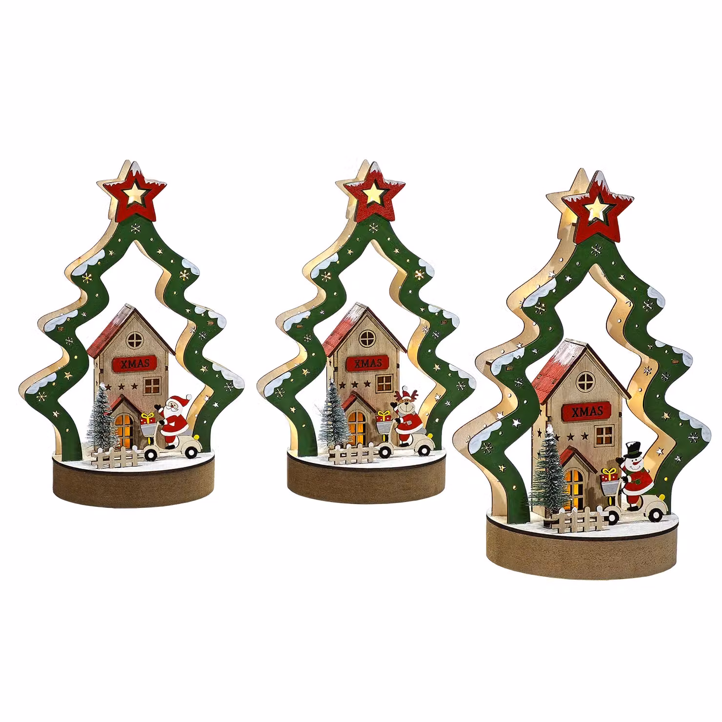 Decorazione Natalizia Luminosa Vestiamo Casa Gran Natale con Casetta LED Bianco Caldo Altezza: 26 cm – 1
