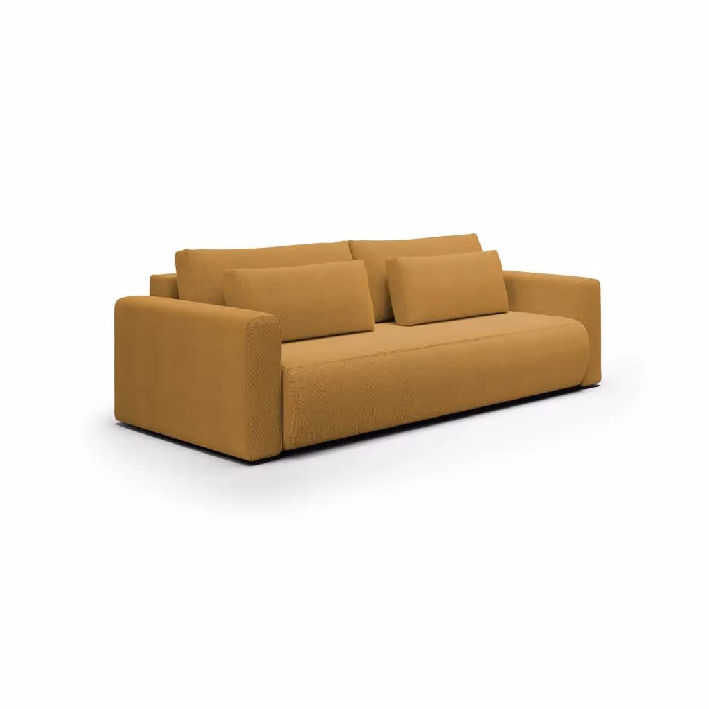 Erbezzo Divano Letto 2 Posti con Contenitore Giallo L: 240 cm, P: 105 cm – 2