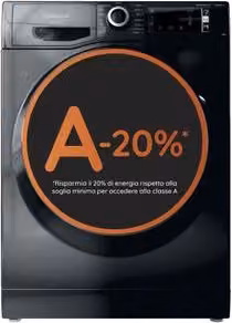 Lavatrice a libera installazione a carica frontale Hotpoint Ariston NBT 108 BLACK IT, 10,0 kg, Nero